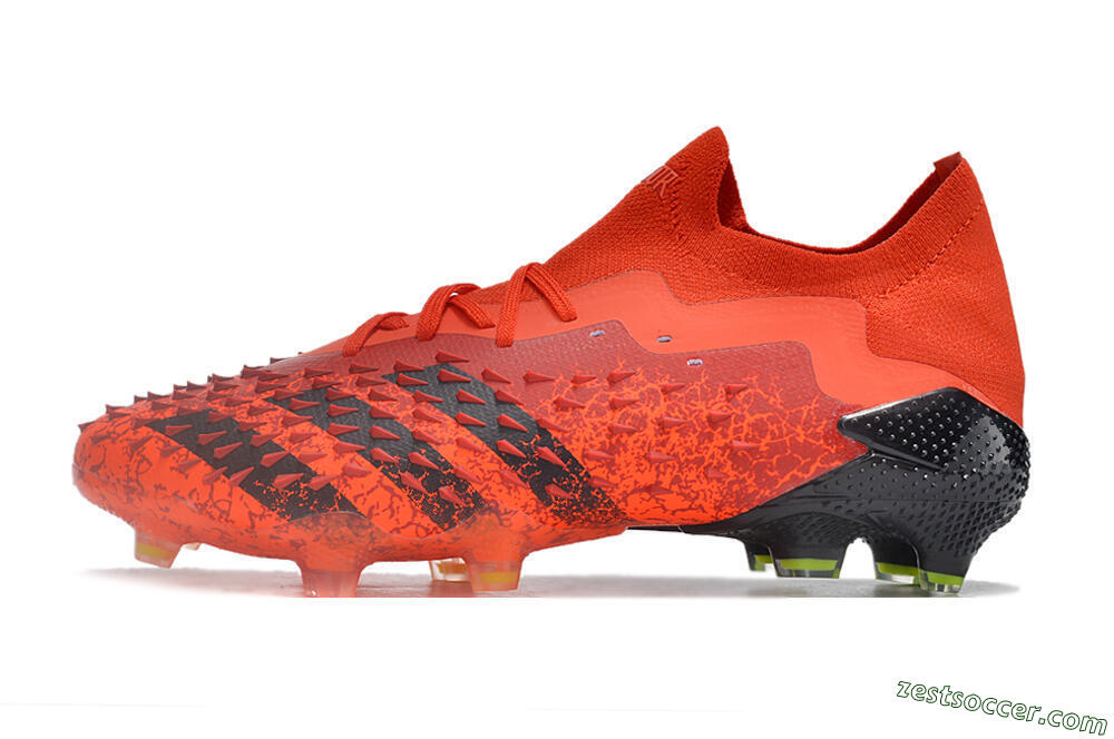 Adidas Predator Freak.1 Low FG High-Tops Soccer Cleats - Red/Black 2