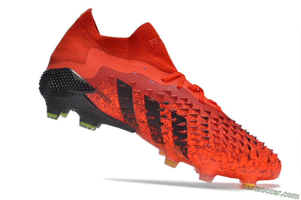 Adidas Predator Freak.1 Low FG High-Tops Soccer Cleats - Red/Black 4