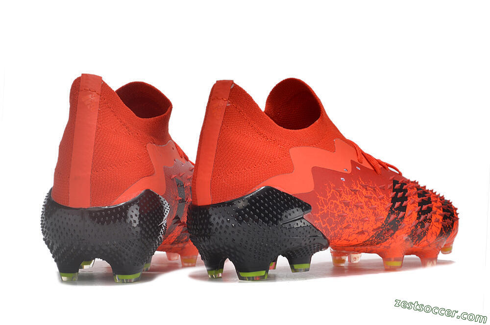 Adidas Predator Freak.1 Low FG High-Tops Soccer Cleats - Red/Black 6