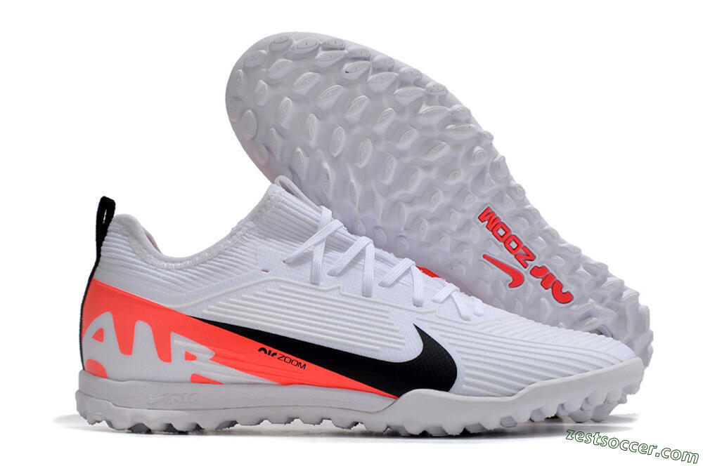 Nike Air Zoom Mercurial Vapor 15 Pro TF Low-Tops Soccer Shoes - White/Black/Red 0