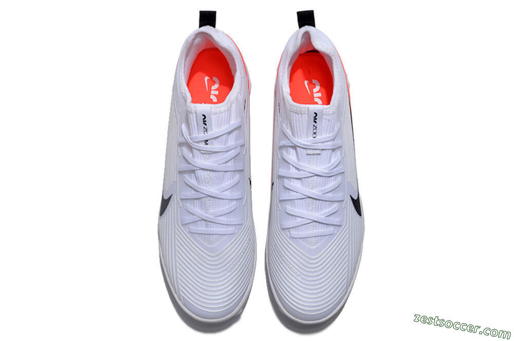 Nike Air Zoom Mercurial Vapor 15 Pro TF Low-Tops Soccer Shoes - White/Black/Red 4