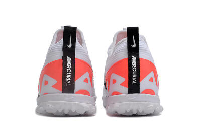 Nike Air Zoom Mercurial Vapor 15 Pro TF Low-Tops Soccer Shoes - White/Black/Red