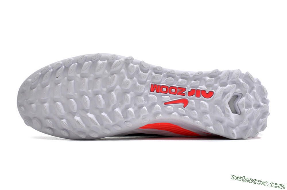 Nike Air Zoom Mercurial Vapor 15 Pro TF Low-Tops Soccer Shoes - White/Black/Red 6