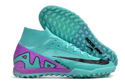 Nike Air Zoom Mercurial Superfly 9 Elite TF High-Tops Soccer Shoes - Blue/Black/Purple