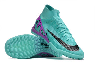 Nike Air Zoom Mercurial Superfly 9 Elite TF High-Tops Soccer Shoes - Blue/Black/Purple
