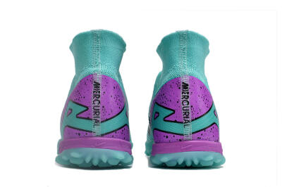 Nike Air Zoom Mercurial Superfly 9 Elite TF High-Tops Soccer Shoes - Blue/Black/Purple