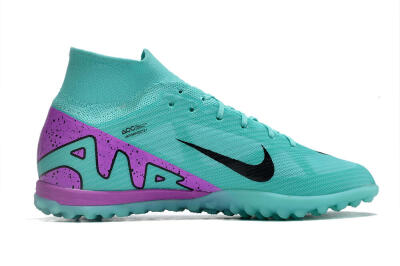 Nike Air Zoom Mercurial Superfly 9 Elite TF High-Tops Soccer Shoes - Blue/Black/Purple