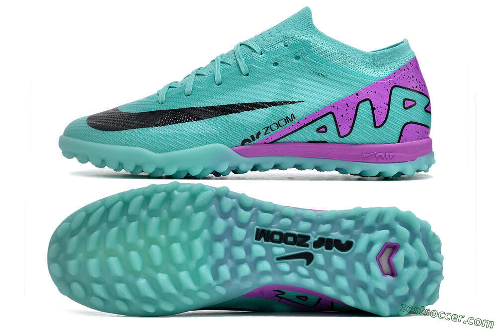 Nike Air Zoom Mercurial Vapor 15 Elite TF Low-Tops Soccer Shoes - Blue/Black/Purple 1
