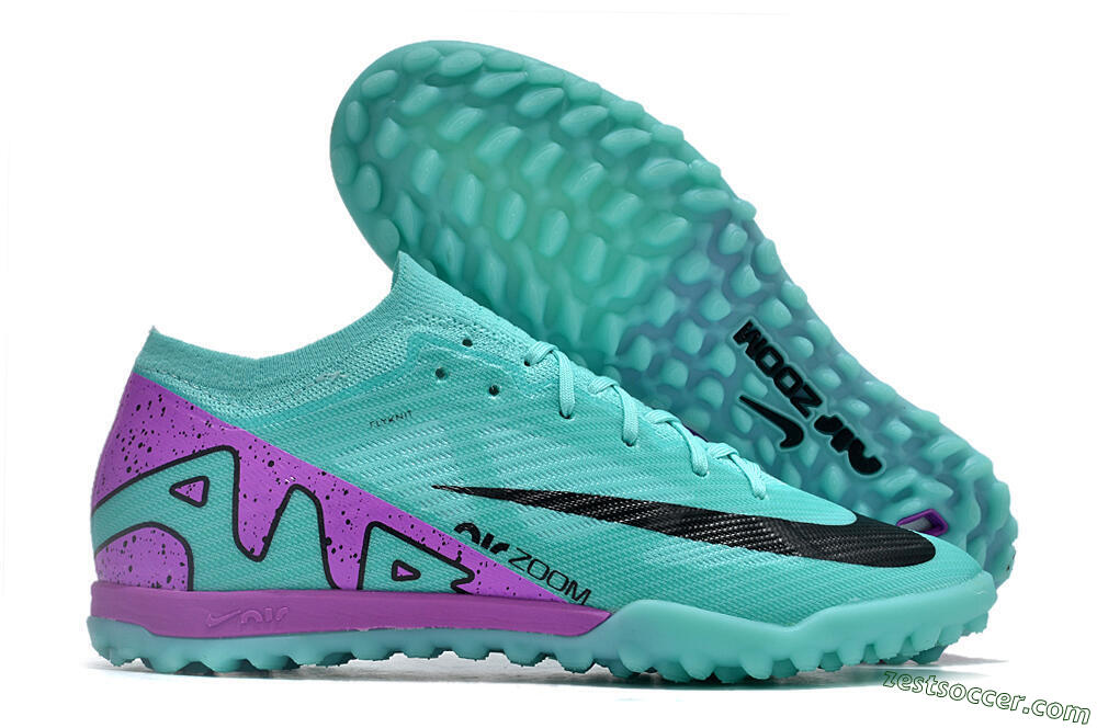 Nike Air Zoom Mercurial Vapor 15 Elite TF Low-Tops Soccer Shoes - Blue/Black/Purple 0