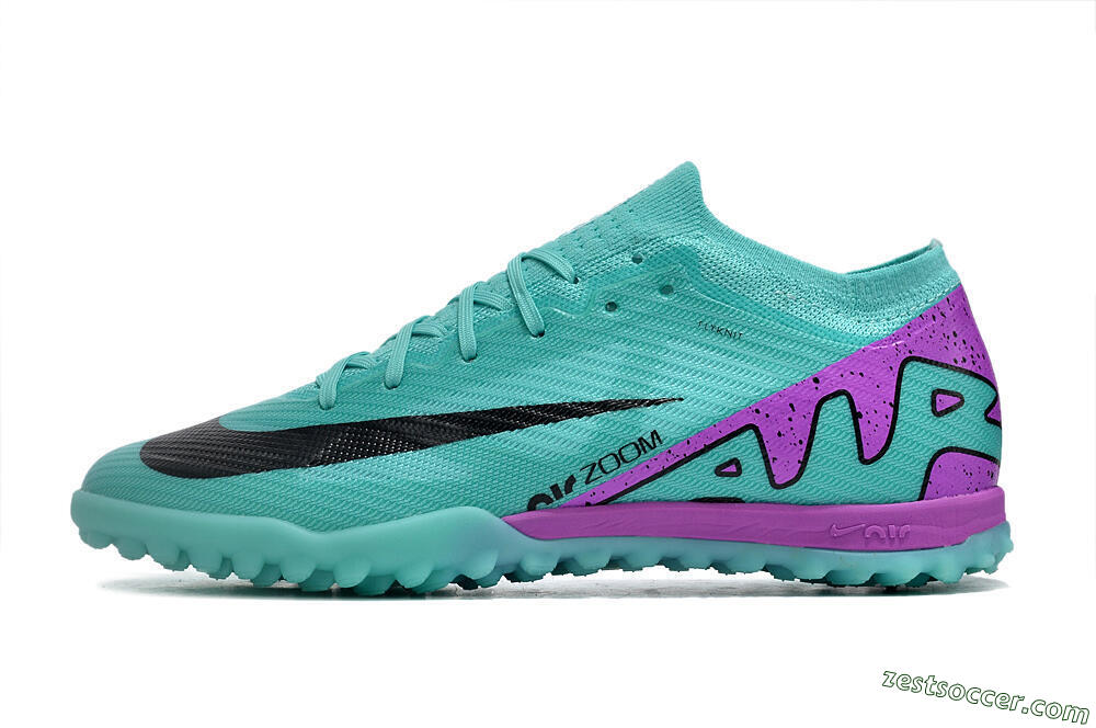 Nike Air Zoom Mercurial Vapor 15 Elite TF Low-Tops Soccer Shoes - Blue/Black/Purple 2