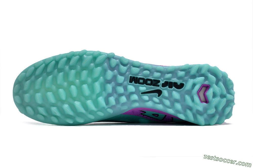 Nike Air Zoom Mercurial Vapor 15 Elite TF Low-Tops Soccer Shoes - Blue/Black/Purple 6