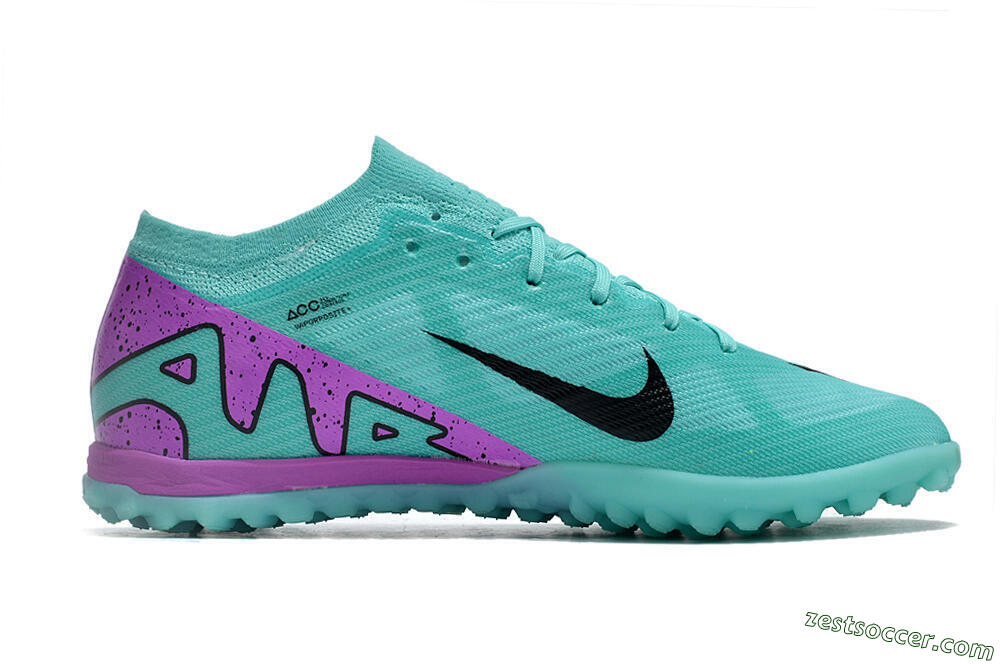 Nike Air Zoom Mercurial Vapor 15 Elite TF Low-Tops Soccer Shoes - Blue/Black/Purple 7