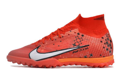 Nike Air Zoom Mercurial Superfly 9 Elite TF High-Tops Soccer Shoes - Red/White/Black