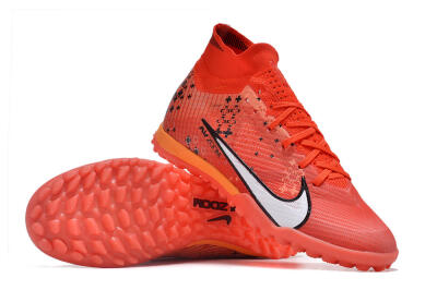 Nike Air Zoom Mercurial Superfly 9 Elite TF High-Tops Soccer Shoes - Red/White/Black