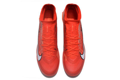 Nike Air Zoom Mercurial Superfly 9 Elite TF High-Tops Soccer Shoes - Red/White/Black