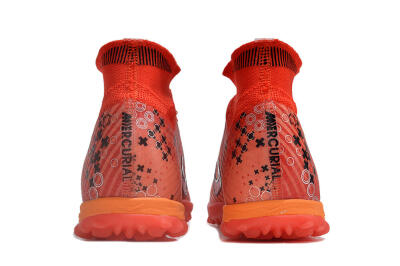 Nike Air Zoom Mercurial Superfly 9 Elite TF High-Tops Soccer Shoes - Red/White/Black