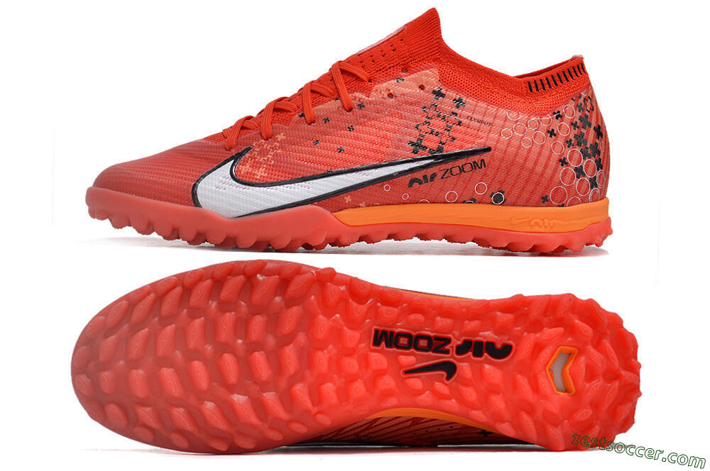 Nike Air Zoom Mercurial Vapor 15 Elite TF Low-Tops Soccer Shoes - Red/White/Black 1