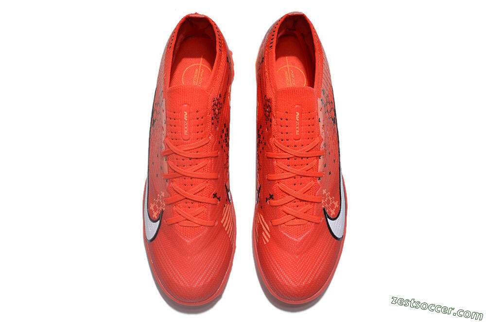 Nike Air Zoom Mercurial Vapor 15 Elite TF Low-Tops Soccer Shoes - Red/White/Black 4