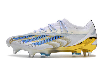 Adidas X Crazyfast.1 SG Low-Tops Soccer Cleats - White/Blue/Gold