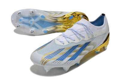 Adidas X Crazyfast.1 SG Low-Tops Soccer Cleats - White/Blue/Gold