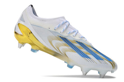 Adidas X Crazyfast.1 SG Low-Tops Soccer Cleats - White/Blue/Gold