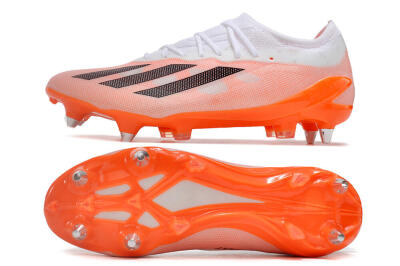 Adidas X Crazyfast.1 SG Low-Tops Soccer Cleats - White/Orange/Black