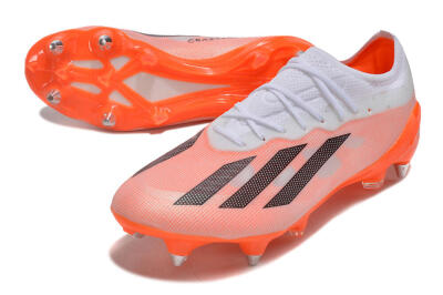 Adidas X Crazyfast.1 SG Low-Tops Soccer Cleats - White/Orange/Black