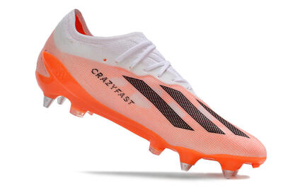 Adidas X Crazyfast.1 SG Low-Tops Soccer Cleats - White/Orange/Black