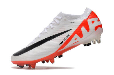 Nike Air Zoom Mercurial Vapor 15 Elite SG Low-Tops Soccer Cleats - White/Black/Red