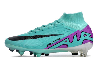 Nike Air Zoom Mercurial Superfly 9 Elite SG High-Tops Soccer Cleats - Blue/Purple/Black