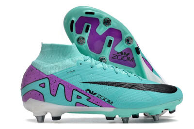 Nike Air Zoom Mercurial Superfly 9 Elite SG High-Tops Soccer Cleats - Blue/Purple/Black