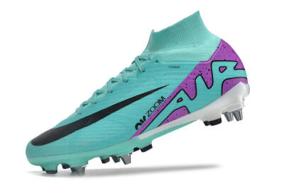 Nike Air Zoom Mercurial Superfly 9 Elite SG High-Tops Soccer Cleats - Blue/Purple/Black