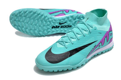 Nike Air Zoom Mercurial Superfly 9 Elite TF High-Tops Soccer Shoes - Blue/Black/Purple