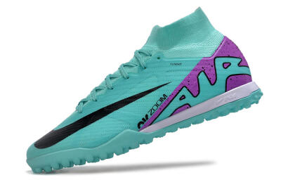 Nike Air Zoom Mercurial Superfly 9 Elite TF High-Tops Soccer Shoes - Blue/Black/Purple