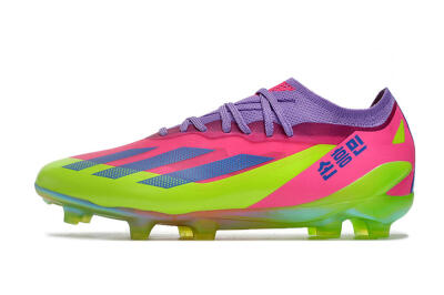 Adidas X Speedportal .1 2022 World Cup Boots FG Low-Tops Soccer Cleats - Pink/Purple/Blue/Green