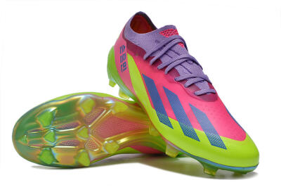 Adidas X Speedportal .1 2022 World Cup Boots FG Low-Tops Soccer Cleats - Pink/Purple/Blue/Green