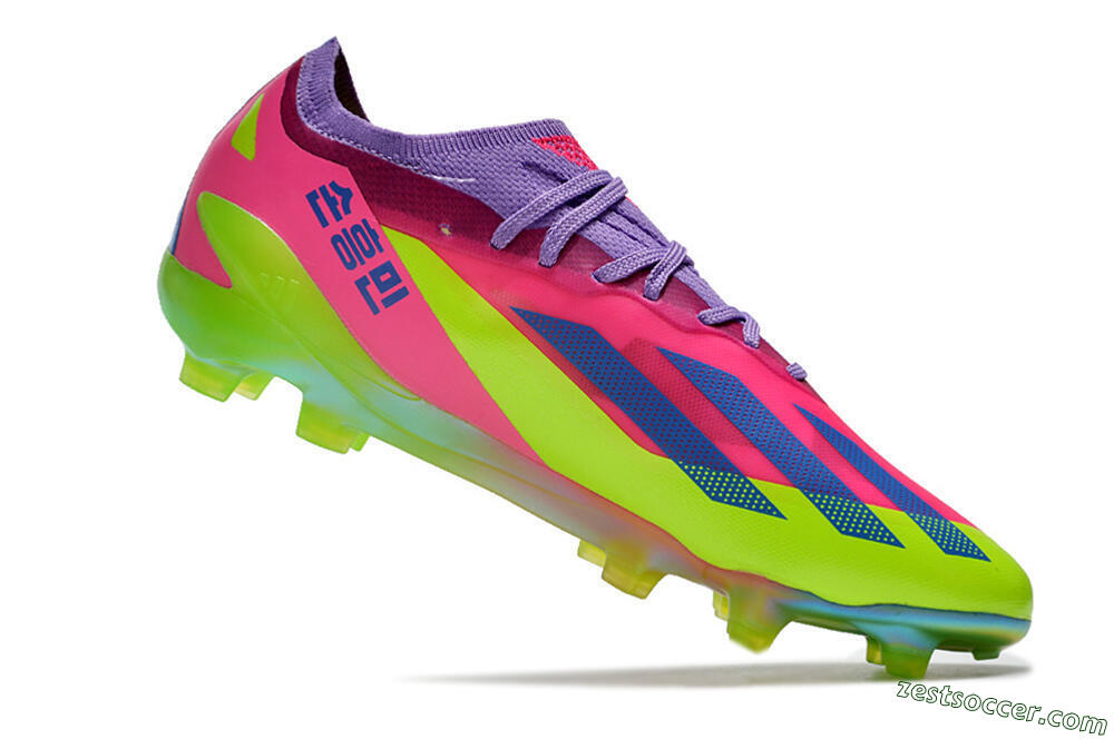 Adidas X Speedportal .1 2022 World Cup Boots FG Low-Tops Soccer Cleats - Pink/Purple/Blue/Green 4