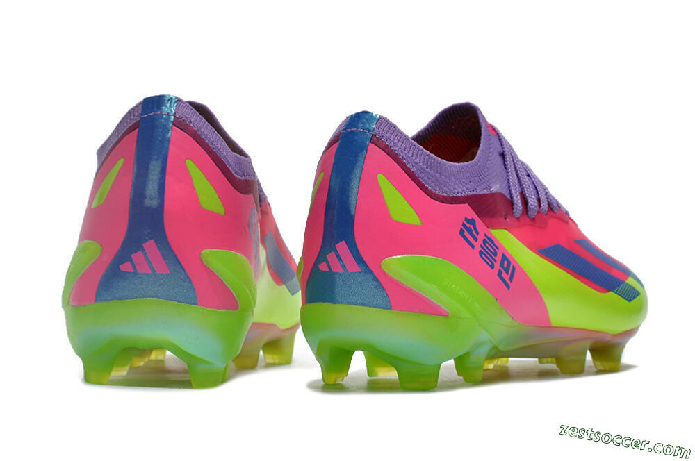 Adidas X Speedportal .1 2022 World Cup Boots FG Low-Tops Soccer Cleats - Pink/Purple/Blue/Green 6