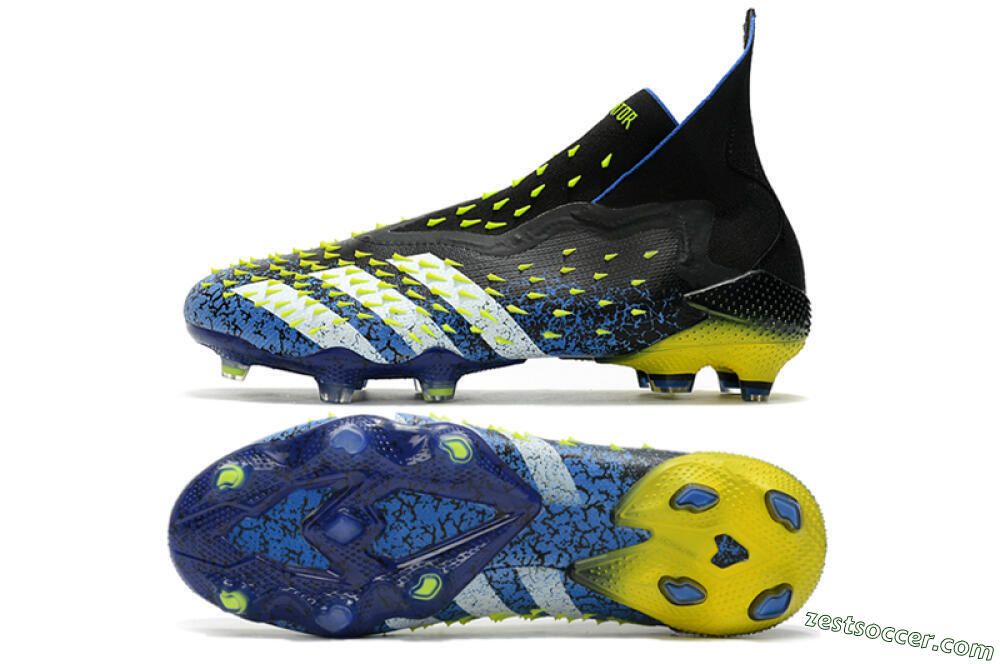 Adidas Predator Freak+ FG High-Tops Soccer Cleats - Black/White/Blue 1