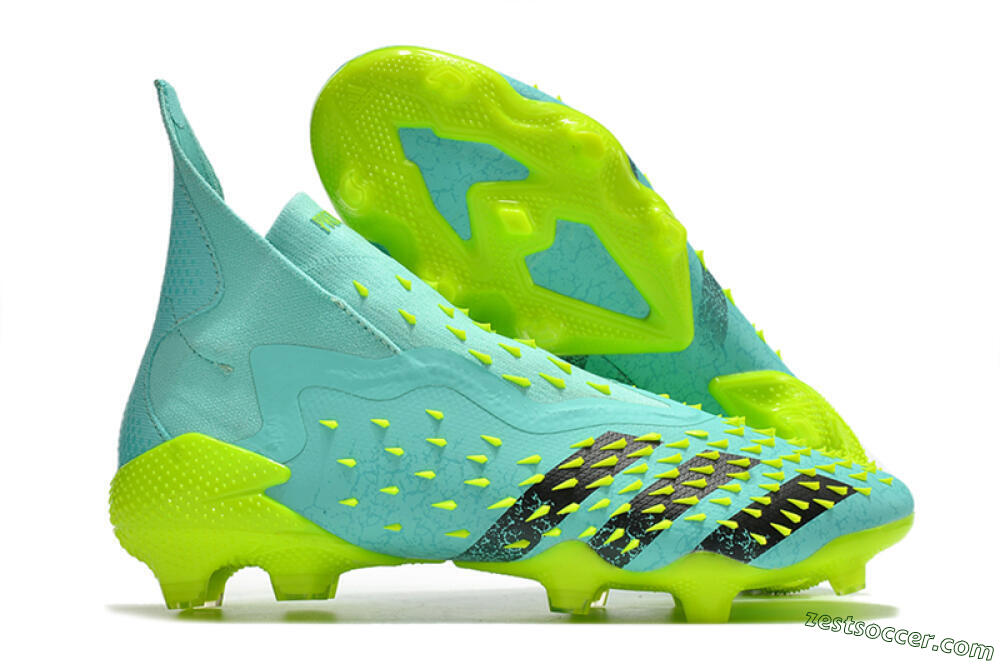 Adidas Predator Freak+ FG High-Tops Soccer Cleats - Blue/Black/Green 0