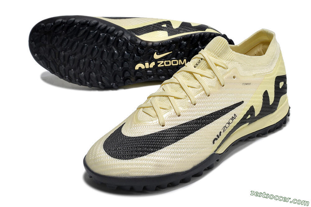 Nike Air Zoom Mercurial Vapor 15 Elite TF Low-Tops Soccer Shoes - Beige/Black 3