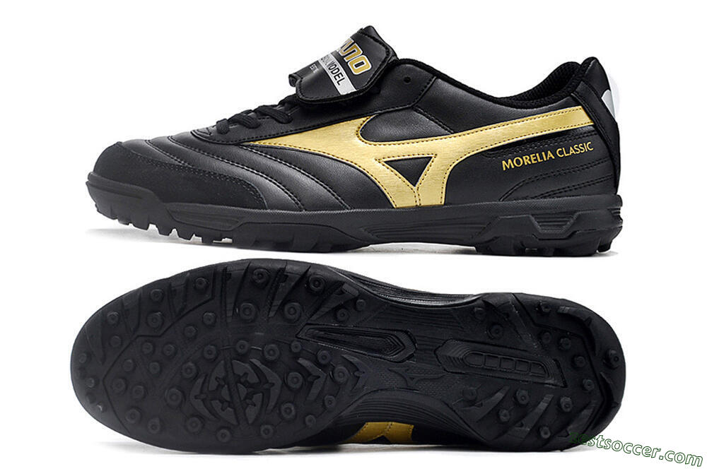 Mizuno Morelia Classic TF Low-Tops Soccer Shoes - Black/Gold 1
