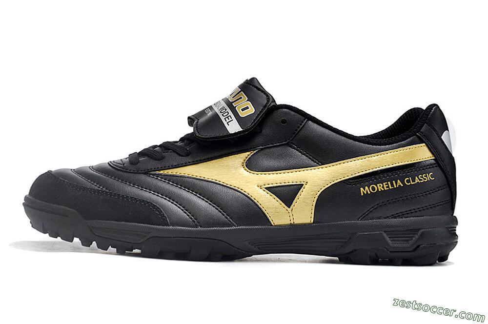 Mizuno Morelia Classic TF Low-Tops Soccer Shoes - Black/Gold 2