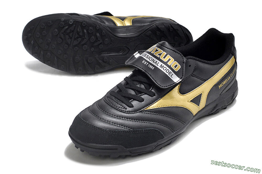 Mizuno Morelia Classic TF Low-Tops Soccer Shoes - Black/Gold 3