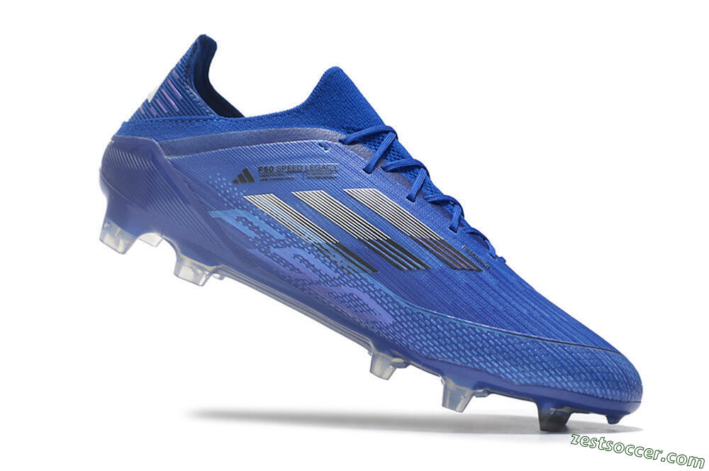 Adidas F50 Adizero FG Low-Tops Soccer Cleats - Blue/Silver/Black 4