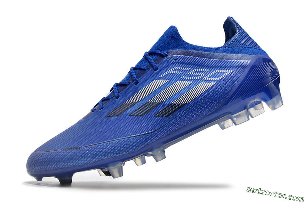 Adidas F50 Adizero FG Low-Tops Soccer Cleats - Blue/Silver/Black 5