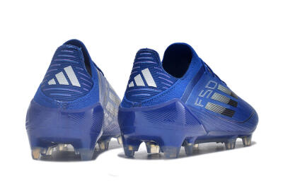 Adidas F50 Adizero FG Low-Tops Soccer Cleats - Blue/Silver/Black