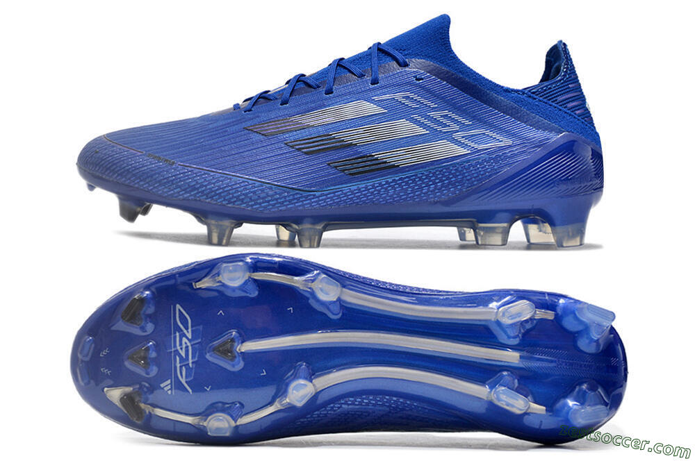 Adidas F50 Adizero FG Low-Tops Soccer Cleats - Blue/Silver/Black 1
