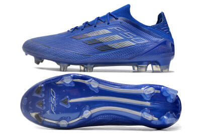 Adidas F50 Adizero FG Low-Tops Soccer Cleats - Blue/Silver/Black