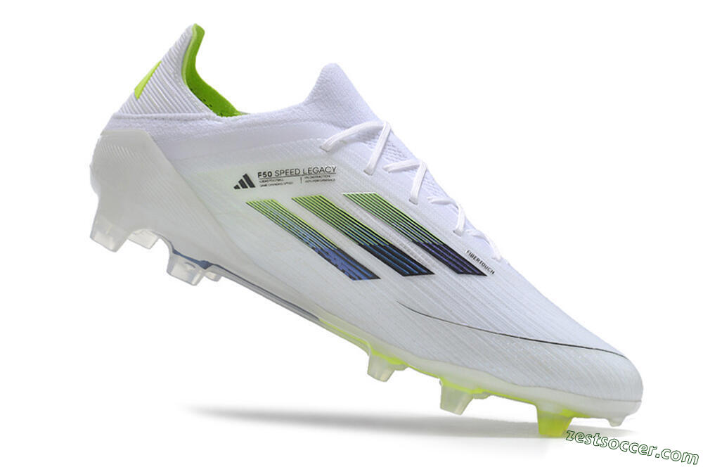 Adidas F50 Adizero FG Low-Tops Soccer Cleats - White/Black/Yellow 4